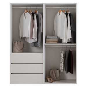 리바트 토피 1600 서랍형 일반도어 옷장 3단 서랍형 + 행거형 B 방문설치