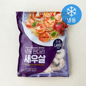 인도산 흰다리 새우살 꼬리 없음 (냉동), 300g(31~50..., 1개