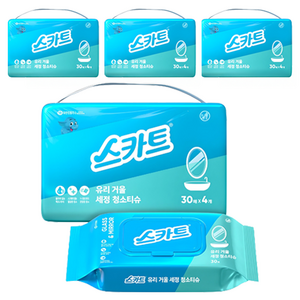 스카트 유리 거울 세정 청소티슈, one size, 16개