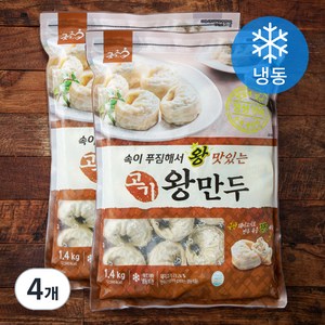 굿프랜즈 고기 왕만두 (냉동), 1400g, 4개