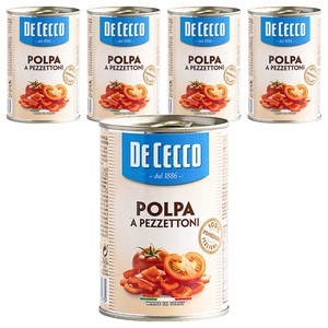 데체코 폴파 페제토니 토마토 통조림, 400g, 5개