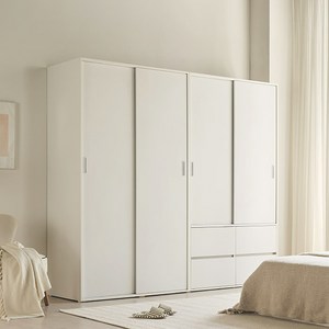 스칸디아 모어빅 키큰 행거형 + 서랍형 슬라이딩 옷장 2400 세트 방문설치