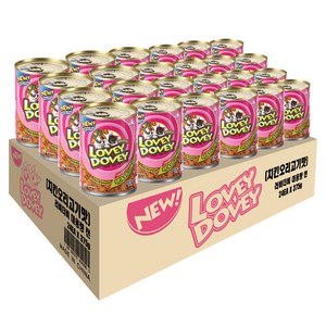 러비더비 강아지 간식캔, 혼합맛(치킨/오리고..., 375g, 24개