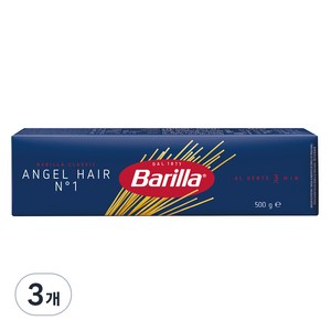 바릴라 엔젤헤어 파스타면, 500g, 3개