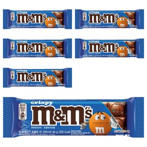 엠앤엠즈 초콜릿바 크리스피, 44g, 6개