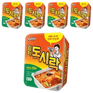 팔도도시락 김치 컵라면 86g, 5개