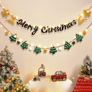 리드홈 크리스마스 파티 벽장식 소품 가랜드 2종 + 전구 세트, C타입, D타입, 1세트