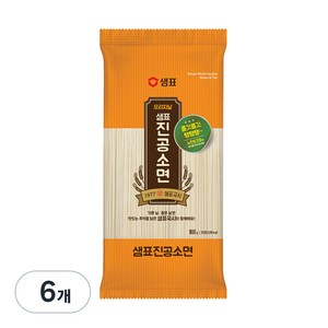 샘표국시 오리지날 진공소면, 900g, 6개