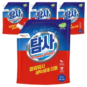 탐사 파워워시 세탁세제, 2.1L, 4개