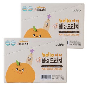 아올다 헬로아이 배도라지 80ml, 20개, 배 + 도라지 혼합맛