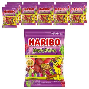 하리보 해피 그레이프 젤리, 100g, 12개