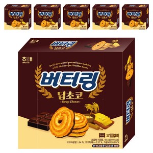 해태제과 버터링 딥초코, 155g, 6개