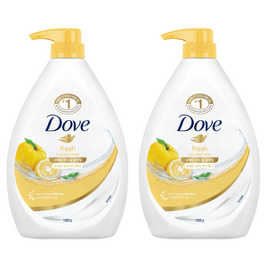 도브 바디워시 프레쉬 유자, 1kg, 2개