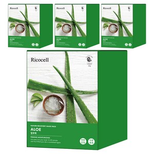 리코셀 네이처 리커버리 마스크팩 알로에, 30개입, 4개