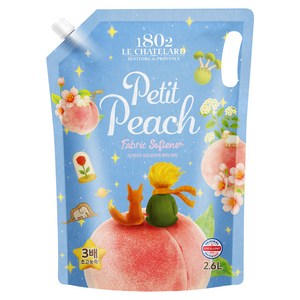 르샤트라1802 섬유유연제 쁘띠피치향 리필, 2.6L, 1개