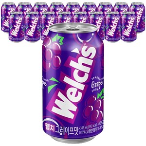 웰치스 그레이프맛, 355ml, 18개