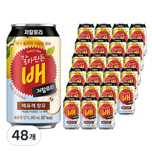 갈아만든배 저칼로리 배주스, 340ml, 48개