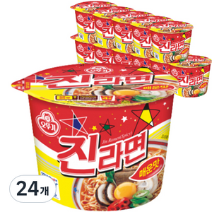 오뚜기 진라면 매운맛 용기 110 g, 24개