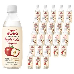 뉴트리디데이 엘비타 애플사이다비니거 스파클링 탄산음료, 500ml, 24개