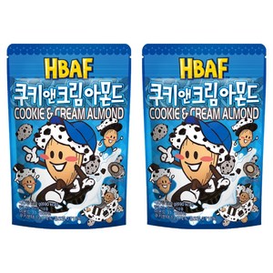 바프 쿠키 앤 크림 아몬드, 120g, 2개