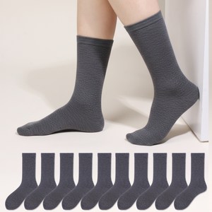 두발로 여성용 프리미엄 무지 장목 양말 10켤레