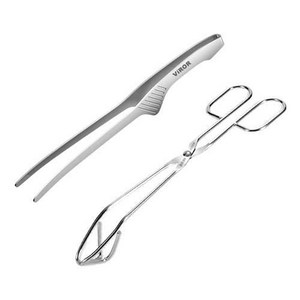 비로르 304 스텐 핀셋 주방 집게 + 삼각 가위 고기 요리 집게
