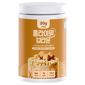 플라이밀 브라운 17곡미숫가루 고단백 쉐이크, 630g, 1개