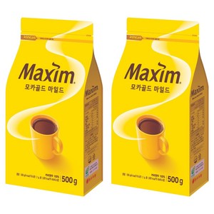 맥심 모카골드 마일드 원두커피, 500g, 1개입, 2개