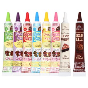 펀플러스 초콜릿 데코펜 8종 세트, 1세트