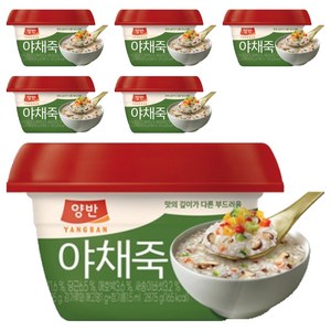 양반 야채죽, 287.5g, 6개