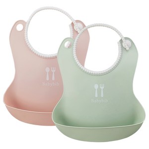 톨스토이 뉴베이비빕 턱받이, 마일드핑크 + 마일..., 2개입, 1세트