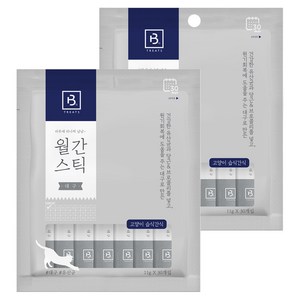 브리더랩 고양이 월간스틱 짜먹는 간식, 대구, 330g, 2개