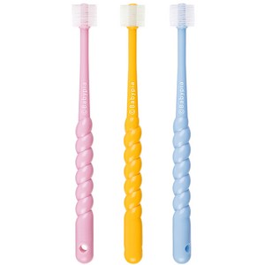 예꼬맘 360도 2단계 유아 칫솔, 혼합색상, 3개입, 1개