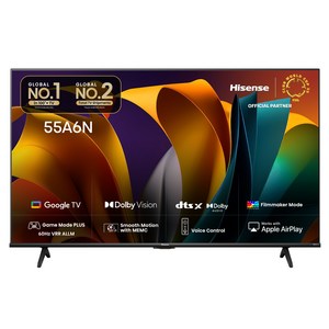 HISENSE 4K UHD LED 스마트TV 55A6N, 139cm(55인치), 벽걸이형, 방문설치