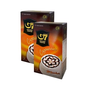 G7 카푸치노 모카 커피믹스, 18g, 12개입, 2개, 18g