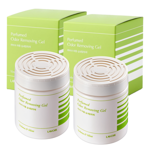 라브아 퍼퓸 실내 젤탈취제 버베나 앤 그린민트 본품, 250g, 2개