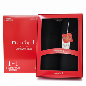 몽드엘 남성용 기모 발열내의 2p 세트