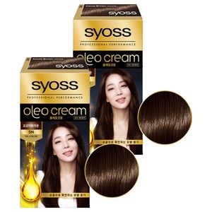 사이오스 올레오크림 염모제, 5N코코아브라운, 2개