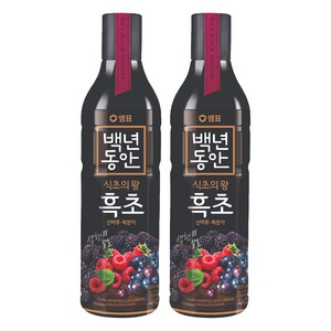 백년동안 산머루 복분자 현미발효 흑초, 900ml, 2개