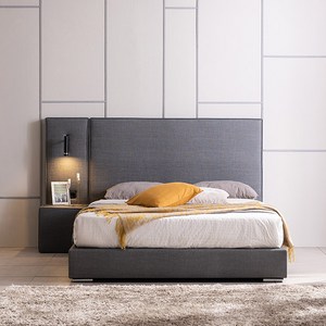 삼익가구 캐시디 높은헤드 저상형 호텔 가죽 침대 프레임 + 협탁 세트 방문설치