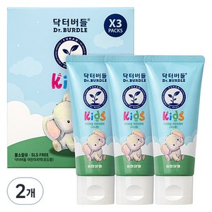 유한양행 닥터버들 어린이 치약 포도향, 180g, 2개