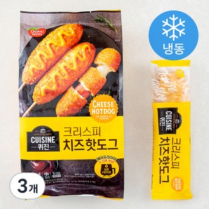 동원에프앤비 퀴진 치즈 크리스피 핫도그 (냉동), 400g, 3개