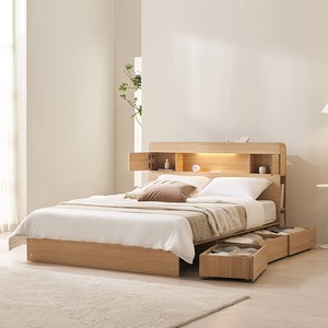 삼익가구 루이드 LED 3단 수납 침대 + 매트리스 세트 방문설치