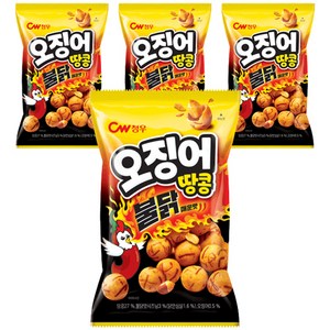 청우식품 오징어땅콩 불닭매운맛, 4개, 90g