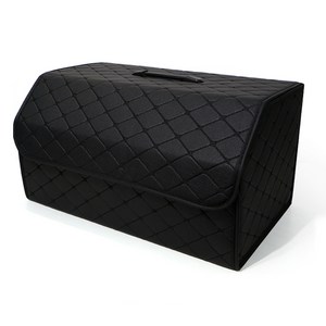 벤오토 깔끔이 트렁크 정리함, 블랙 + 블랙스티치, 대형(54 x 32...