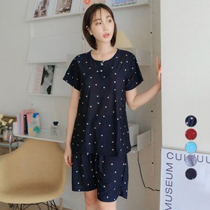 디에스도씨 여성용 냉감 네이쳐마 반팔 잠옷 상하의세트