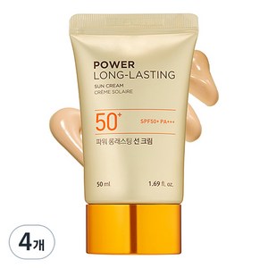 더페이스샵 파워 롱래스팅 선 크림 SPF50+ PA+++, 50ml, 4개