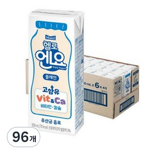 엔요 유산균음료 플레인, 200ml, 96개