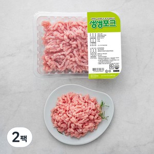 생생포크 한돈 등심 다짐용 (냉장), 400g, 2팩