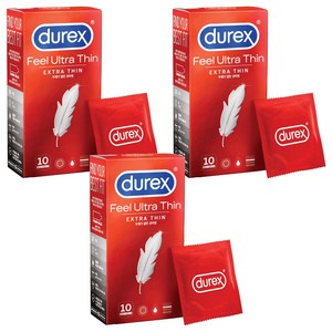 듀렉스 필 울트라 씬 슬림형 콘돔, 10개입, 3개